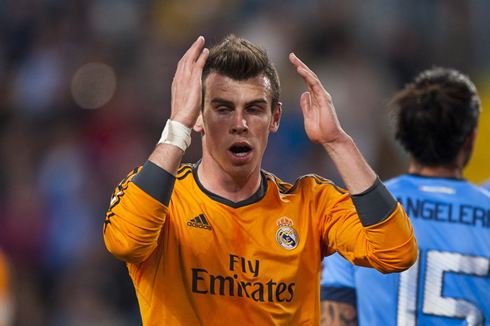 Gareth Bale frustration and disbelief face
