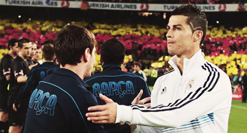 Cristiano Ronaldo and Lionel Messi, in Barcelona vs Real Madrid