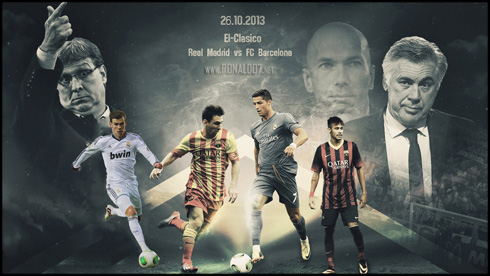 Real Madrid vs Barcelona match flyer