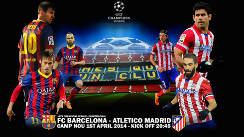 FC Barcelona vs Atletico Madrid game poster wallpaper