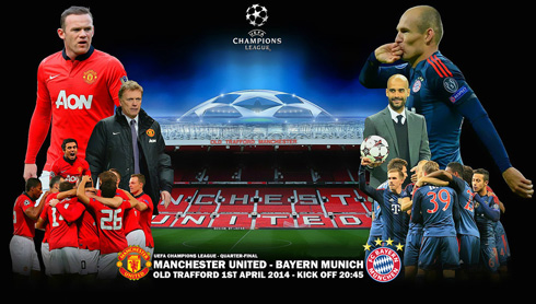 Manchester United vs Bayern Munich game poster wallpaper