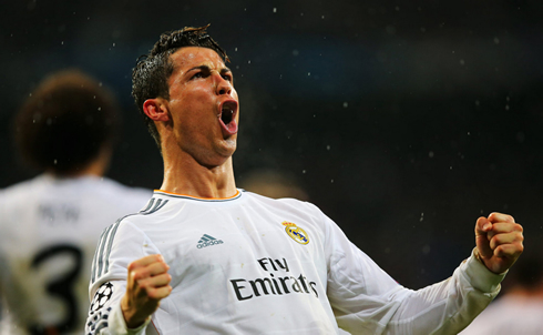 Cristiano Ronaldo goal celebration in Real Madrid vs Borussia Dortmund