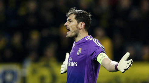 Iker Casillas Real Madrid goalkeeper against Borussia Dortmund