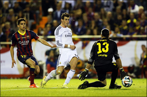 Gareth Bale winning goal in Barcelona 1-2 Real Madrid, in the Copa del Rey final