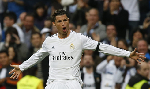 Cristiano Ronaldo goal celebration in Real Madrid 2014