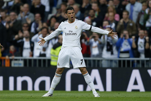 Cristiano Ronaldo favorite goalscoring pose of 2014