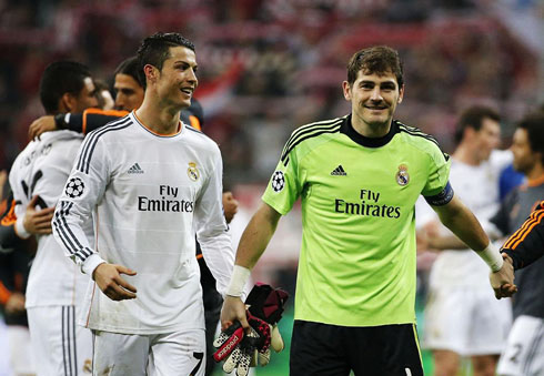 Cristiano Ronaldo and Iker Casillas in Munich
