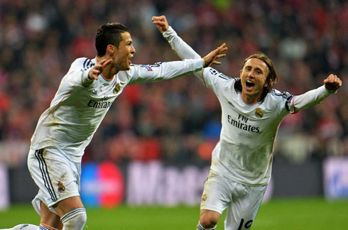 Cristiano Ronaldo and Luka Modric in Real Madrid 2014