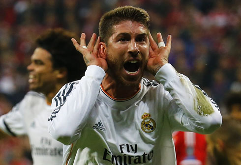 Sergio Ramos funny celebration after his goal in Bayern Munich vs Real Madrid