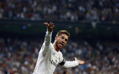 Sergio Ramos celebrates another goal for Real Madrid