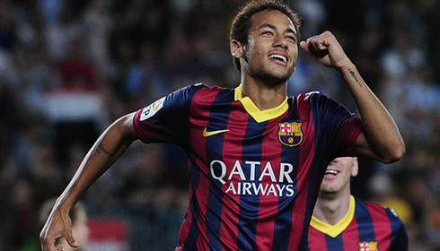 Neymar goal in a Barcelona jersey in 2014