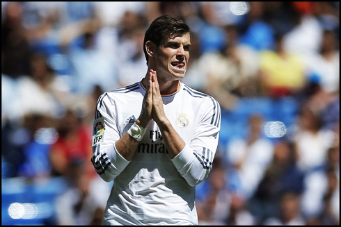 Gareth Bale praying for Real Madrid