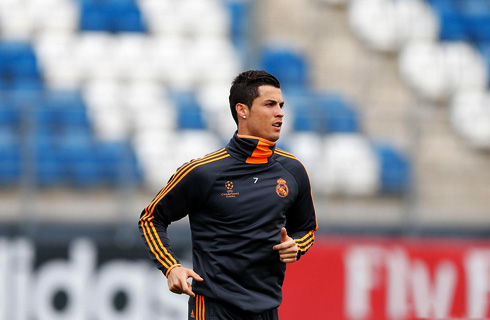 Cristiano Ronaldo in Real Madrid practice