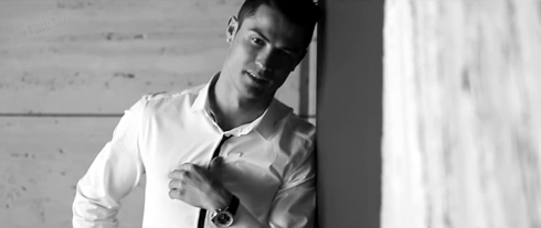 Cristiano Ronaldo white shirt in professional photo
