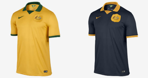 Australia jerseys kits in the World Cup 2014