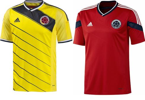 Colombia jerseys kits in the World Cup 2014