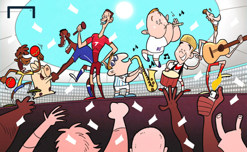 FIFA World Cup 2014 party cartoon