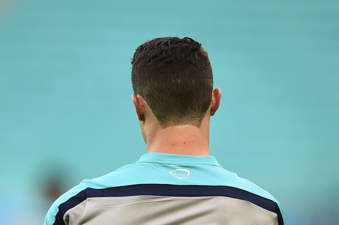Cristiano Ronaldo haircut in the World Cup 2014, back view