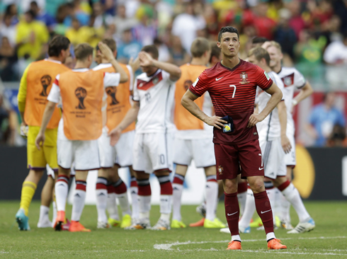 Cristiano Ronaldo frustration in Germany 4-0 Portugal, at the FIFA World Cup 2014