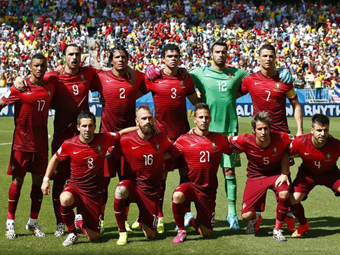 Portugal's line-up against Germany in the FIFA World Cup 2014 debut match