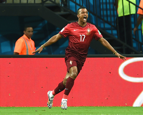 Nani goal celebration in Portugal 2-2 USA, at the FIFA World Cup 2014