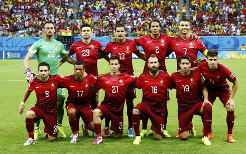 Portugal lineup vs the USA, in the FIFA World Cup 2014