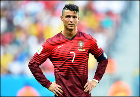 Cristiano Ronaldo face after Portugal's exit of the 2014 FIFA World Cup
