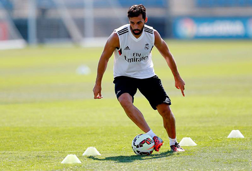 Arbeloa in Real Madrid's first pre-season training session of 2014-2015