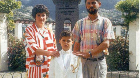 Cristiano Ronaldo photo with his mother and father