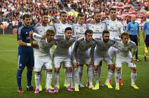 Real Madrid starting eleven in the UEFA Super Cup 2014, against Sevilla