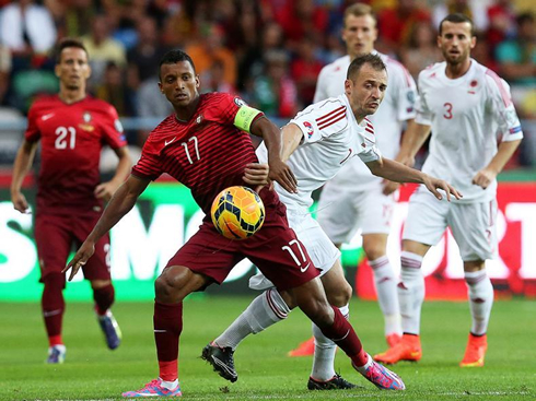 Nani captaining Portugal in the EURO 2016 qualifiers