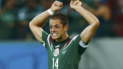 Chicharito playing for Mexico