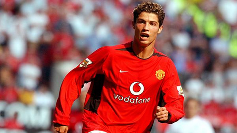 Cristiano Ronaldo in Manchester United, in 2003