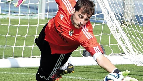 Iker Casillas in a Real Madrid training