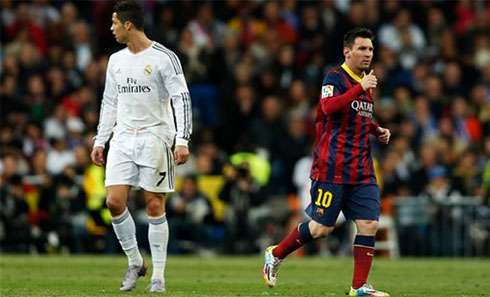Ronaldo and Messi in a Clasico