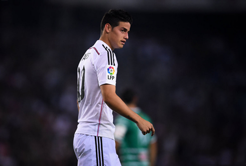 James Rodríguez playing for Real Madrid in the Copa del Rey