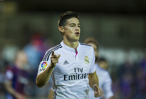 James Rodríguez celebrates another goal for Real Madrid