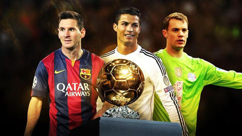 Messi, Ronaldo, Neuer, the final 3 candidates to win the FIFA Ballon d'Or 2014