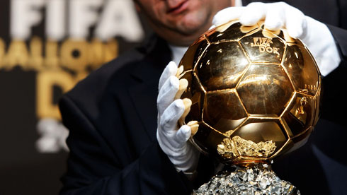 The FIFA Ballon d'Or 2014 trophy