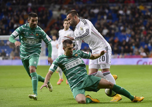 Jesé Rodríguez getting tackled in Real Madrid vs Cornella