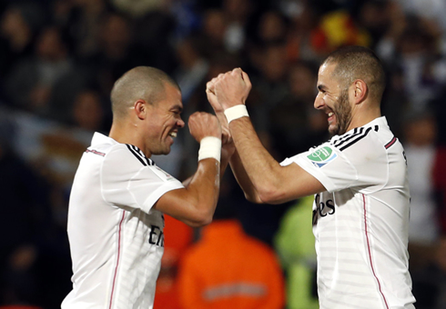 Pepe and Benzema, the two Real Madrid bald men