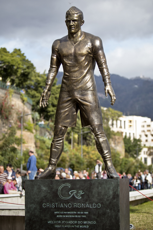 Cristiano Ronaldo statue in Madeira, Portugal
