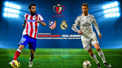 Arda Turan and Cristiano Ronaldo in Atletico vs Real Madrid