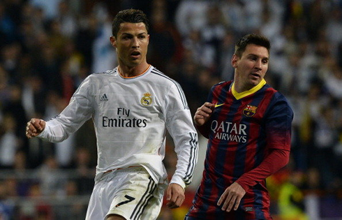 Cristiano Ronaldo vs Messi in a Real Madrid vs Barcelona Clasico