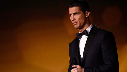 Cristiano Ronaldo giving a serious look