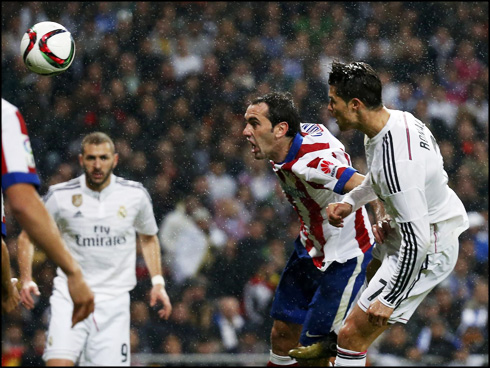 Cristiano Ronaldo vs Godín, header goal in Real Madrid vs Atletico Madrid