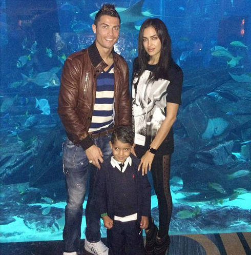 Cristiano Ronaldo and Irina Shayk going out to a zoo marine with Cristiano Jr