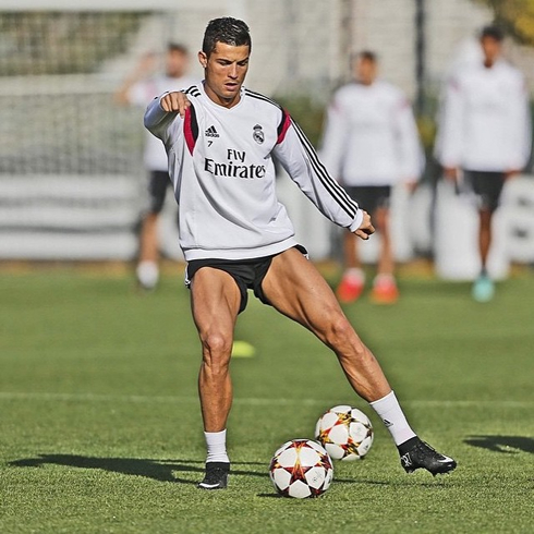 Cristiano Ronaldo leg muscles in training