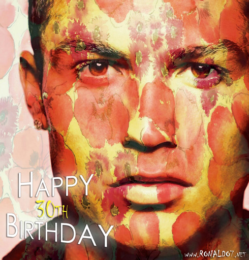 Cristiano Ronaldo happy birthday poster for his 30th anniversary wallpaper