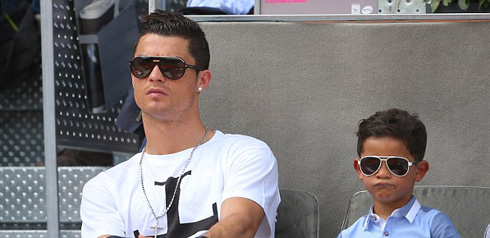 Cristiano Ronaldo with his son Cristiano Jr